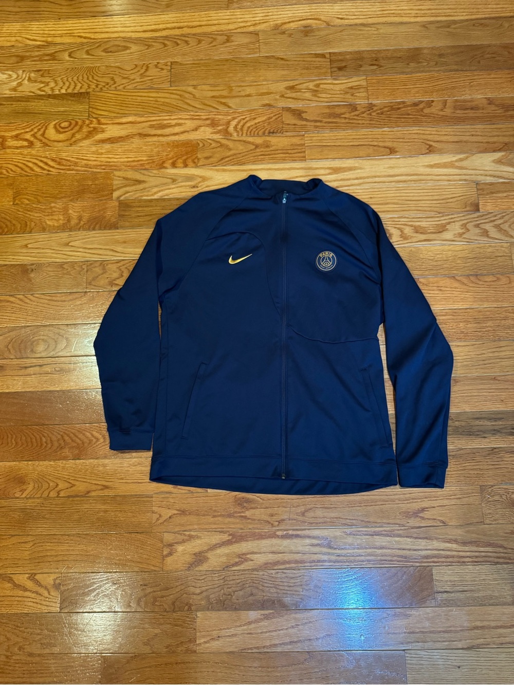 Nike PSG Paris Saint-Germain Full Zip Track Jacket XL Navy Gold